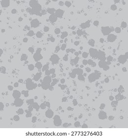 Seamless pattern with spots of paint on grey calor. Grunge background
