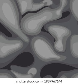 Nahtloses Muster von Flecken. Wasserflecken. Abstrakter Camo. Druck auf Textilien, Papier und Kleidung. Vektorgrafik