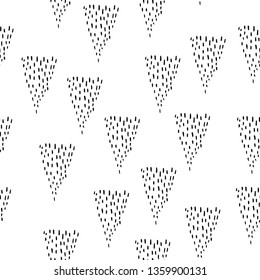 seamless pattern spots,triangles, ink, vector, hand drawing