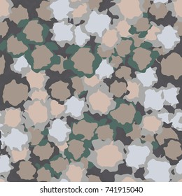 Seamless pattern. Spotted color. Masking for hunting, fishing and recreation.