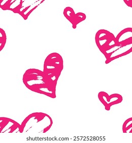 Seamless pattern of sprayed graffiti hearts. Vector illustration for your design