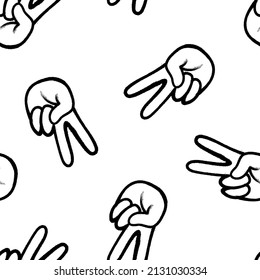 Seamless pattern of sprayed peace symbols. Vector illustration with overspray in black over white.