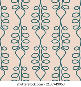 Seamless pattern sprig plant abstract background for textile and packaging design