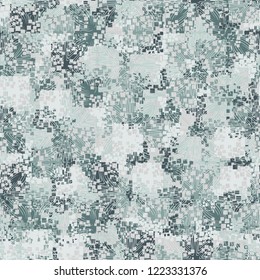 Seamless pattern. Spring colors decorated with wavy lines. Editing is available.
