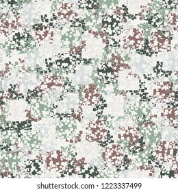 Seamless pattern. Spring colors decorated with five-pointed stars. Editing is available.
