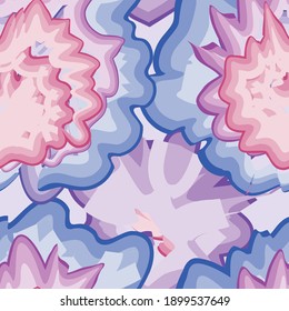 seamless pattern. spring, flowers. abstraction. hippie design. Print for fabric, postcard design, wrapping paper. bright blots. blue, purple, pink. vector eps 10