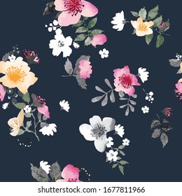 Seamless pattern with spring flowers. floral pattern for wallpaper or fabric 