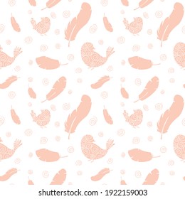 Seamless pattern with spring motif  and vector illustrations. Suitable for printing design, wallpaper design and fabric design.