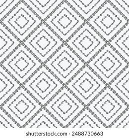 Seamless pattern spring summer ikat zig zag square on white background.Ornamental Ethnic Motif. Azulejos Portugal used for textiles and Textile ready classy print, wallpaper, wrapping.