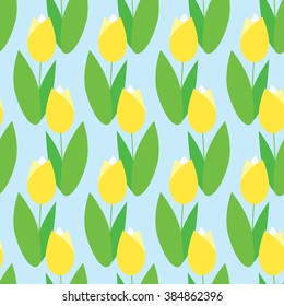 The seamless pattern with spring tender flowers.