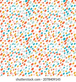 Seamless pattern with sprinkle frosting for ice cream and donuts. Cakes texture. Line confetti. Vector illustration