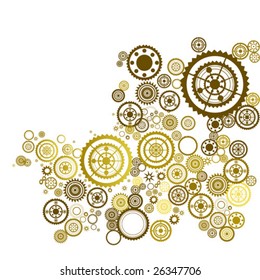 seamless pattern with sprockets