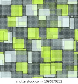 Seamless pattern. Square camouflage. Chess network. Fashionable pattern. Abstractionism.