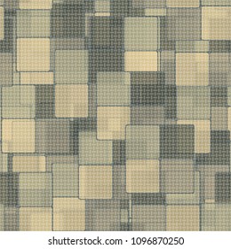 Seamless pattern. Square camouflage. Chess network. Fashionable pattern. Abstractionism.