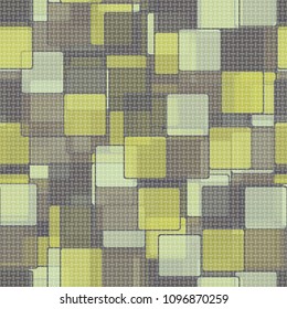 Seamless pattern. Square camouflage. Chess network. Fashionable pattern. Abstractionism.
