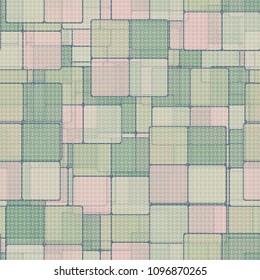 Seamless pattern. Square camouflage. Chess network. Fashionable pattern. Abstractionism.