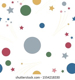 Seamless Pattern Square Dots and Stars texture