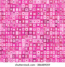 Seamless pattern with square elements pink