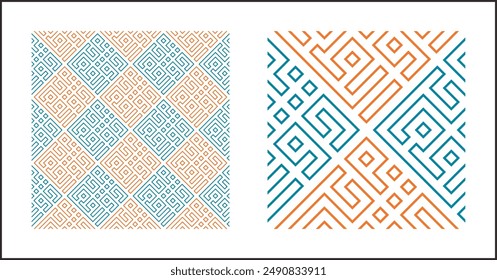 Seamless Pattern for  Square Kufic calligraphy for Ḏū al-Qaʿdah, Muslim Calendar Icon