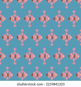 seamless pattern with square pink and blue