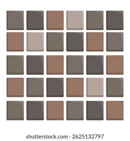 Padrão contínuo de azulejos quadrados formando um padrão geométrico com tons castanhos, ideal para fundos e texturas