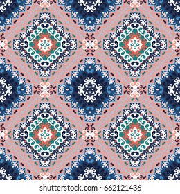  seamless pattern with square tiles. Vector background for printing on textiles, clothing, paper, wallpaper