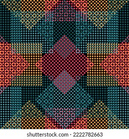 Seamless pattern with squares. Abstract modern background with geometric Abstract grunge square geometric shapes. 