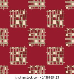 Seamless pattern with squares. Abstraction