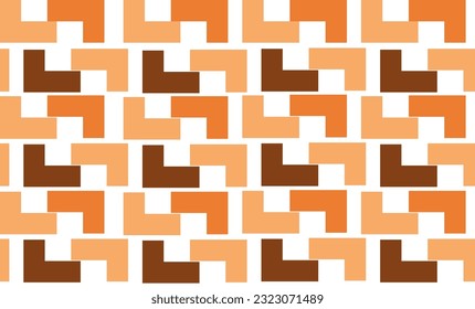 seamless pattern with squares, seamless background with squares l shape, Geometric seamless pattern. Abstract geometric geometric letter l graphic design pattern print. orange and beige Seamless