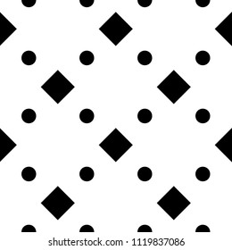 seamless pattern of squares and circles