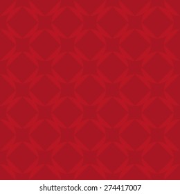Seamless pattern of squares in circles goes into the distance to infinity illusion of fantasy in a dark scarlet red and light red
