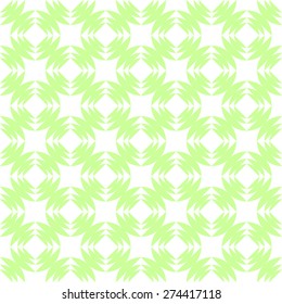 Seamless pattern of squares in circles goes into the distance to infinity illusion of a fantasy in soft pale green and white