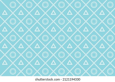 seamless pattern with squares, circles and triangles