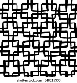 The seamless pattern with squares. The creative hand drawn background for your design. Textile, blog decoration, banner, poster, wrapping paper.