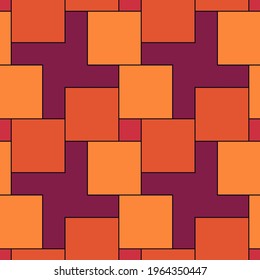 Nahtloses Muster. Quadrate, Kreuzungen. mehrfarbiger Hintergrund. Überprüft Bildschirmhintergrund. Mosaikfliesen-Motiv. Digitales Papier, Webdesign. Quadrat, kreuze Hintergrund. Parkettvektor