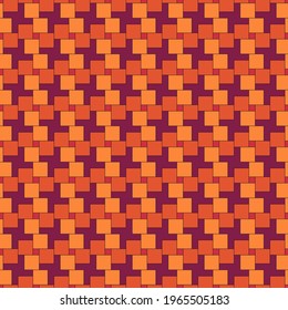 Seamless pattern. Squares, crosses ornament. Checks wallpaper. Repeated color figures background. Mosaic tiles motif. Digital paper, web designing. Square, cross shapes backdrop. Parquet vector