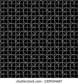 Seamless pattern of squares and curve lines. Unusual lattice. Geometric background. Vector illustration. Good quality. Good design.