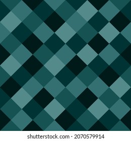 Seamless pattern of squares in dark shades. Vector design.