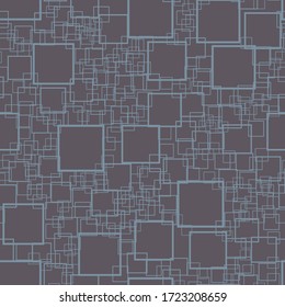 Nahtloses Muster mit Quadraten. Stoffdesign. VEctor-Illustration