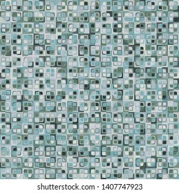 Seamless pattern. Squares forming a colorful picture in camouflage style. Nice colors.