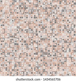 Seamless pattern. Squares forming a colorful picture in camouflage style. Nice colors.