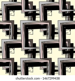 
Seamless pattern with squares. Geometric abstraction
