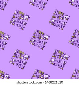 Seamless pattern with squares. Geometric abstraction