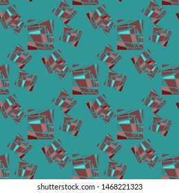 Seamless pattern with squares. Geometric abstraction