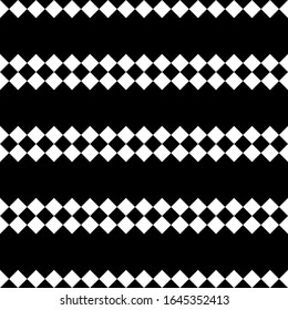  Patrón sin problemas. Ilustración cuadrada. Símbolo de cheques. Motivo étnico. Fondo Rombuses. Fondo de diamantes. Papel digital, impresión textil, diseño web, abstracto. Papel tapiz de azulejos. Obra vectorial.