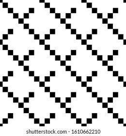 Seamless pattern. Squares illustration. Ethnic motif. Quadrangles backdrop. Geometric background. Checks ornament. Digital paper, textile print, web design, abstract. Tiles wallpaper. Vector artwork.