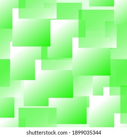 Seamless pattern of squares in light green shades for textiles.