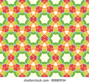 Seamless pattern with squares, lines and stars