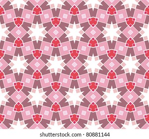 Seamless pattern with squares, lines and stars