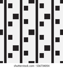 Seamless pattern of squares, rectangles and vertical lines